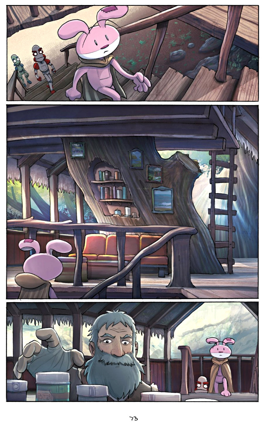 page 73 of amulet 4 last council graphic novel by kazu kibuishi