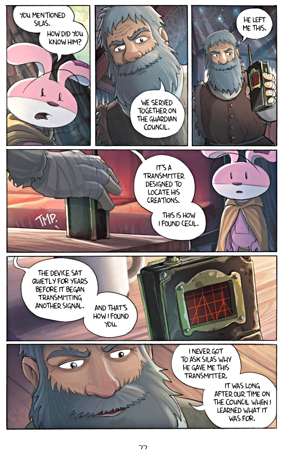 page 77 of amulet 4 last council graphic novel by kazu kibuishi