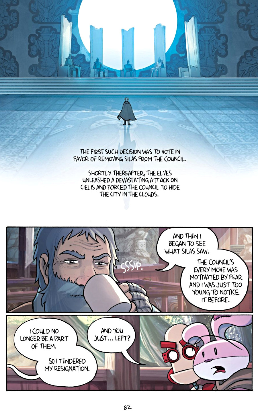 page 82 of amulet 4 last council graphic novel by kazu kibuishi