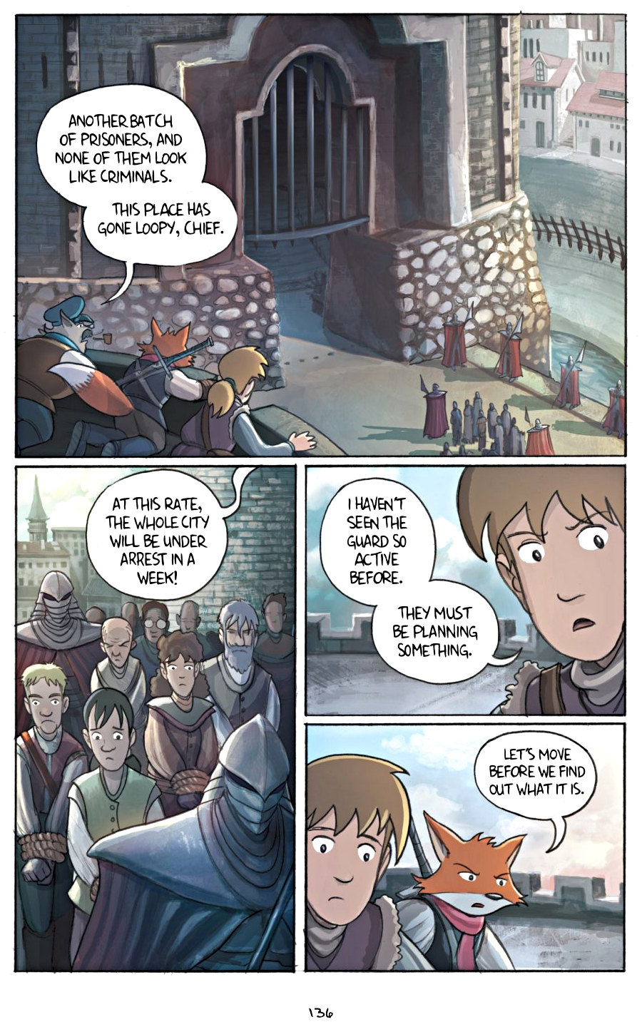 page 136 of amulet 4 last council graphic novel by kazu kibuishi