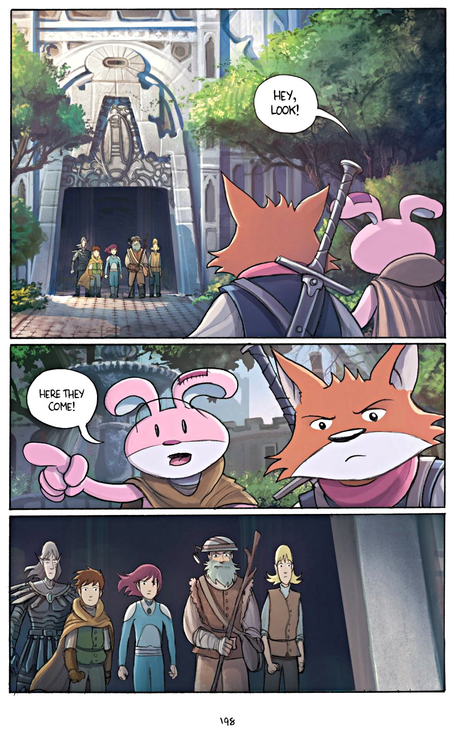 page 198 of amulet 4 last council graphic novel by kazu kibuishi