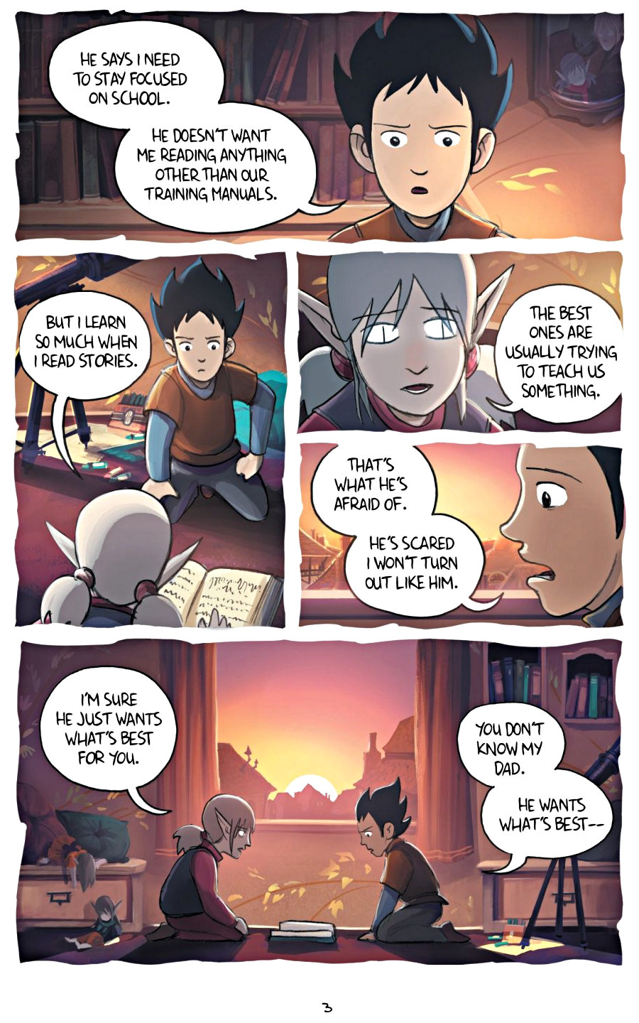 page 3 of amulet 5 prince of the elves graphic novel