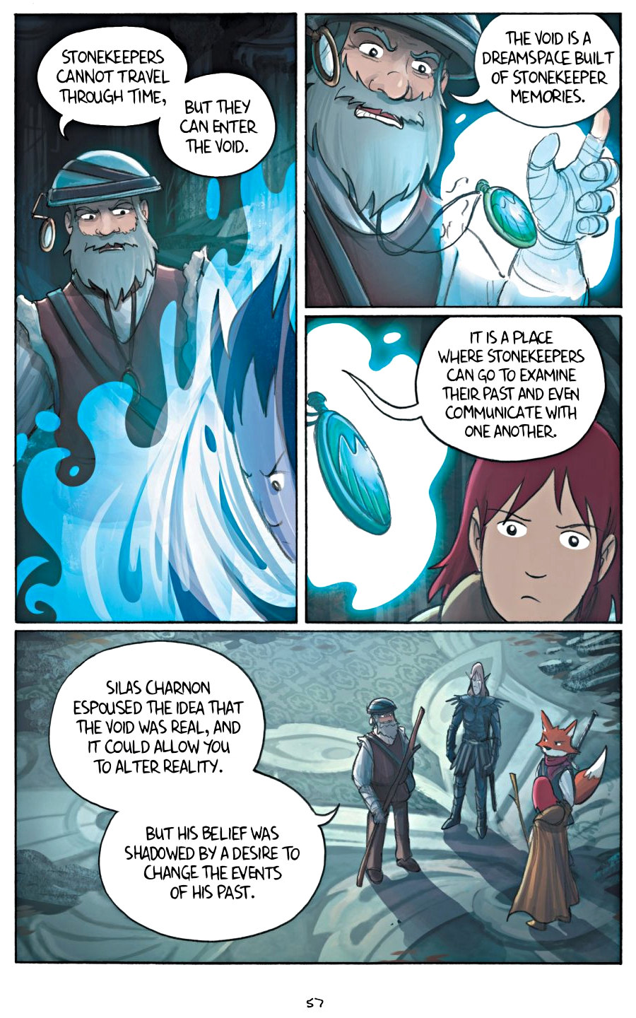 page 57 of amulet 5 prince of the elves graphic novel