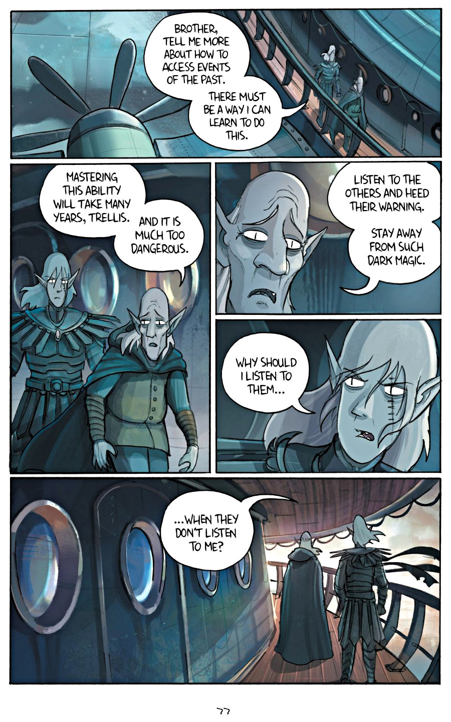 page 77 of amulet 5 prince of the elves graphic novel