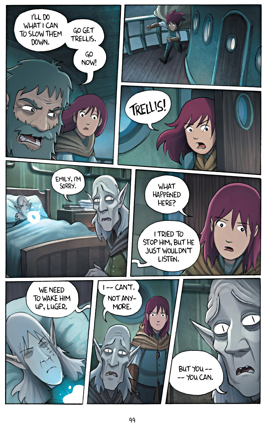 page 99 of amulet 5 prince of the elves graphic novel