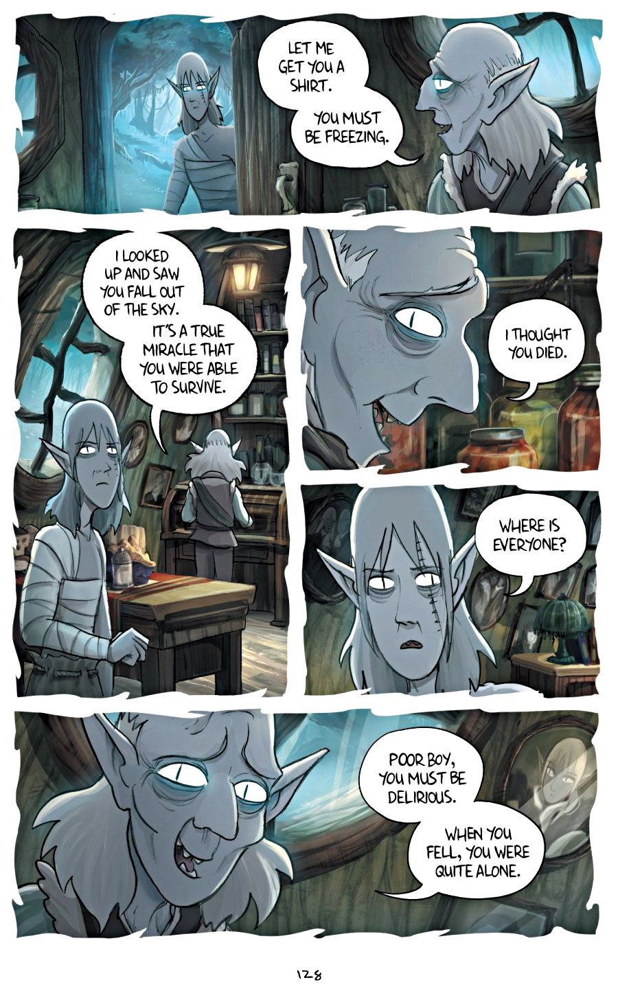 page 128 of amulet 5 prince of the elves graphic novel