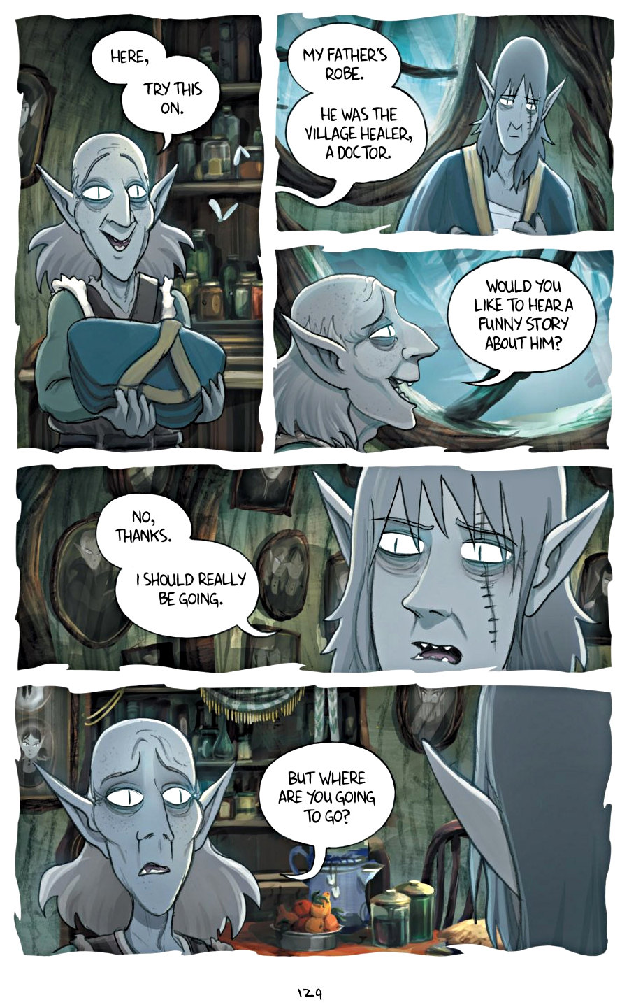 page 129 of amulet 5 prince of the elves graphic novel