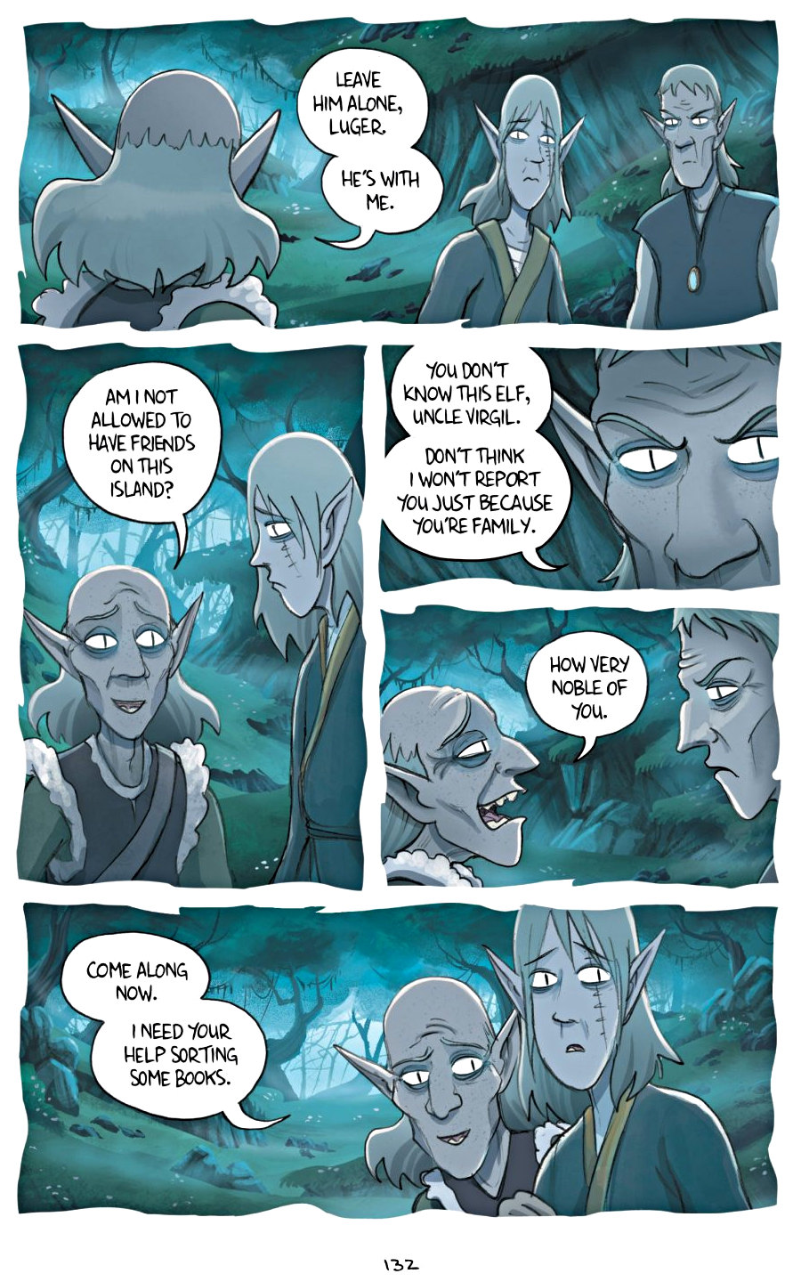 page 132 of amulet 5 prince of the elves graphic novel