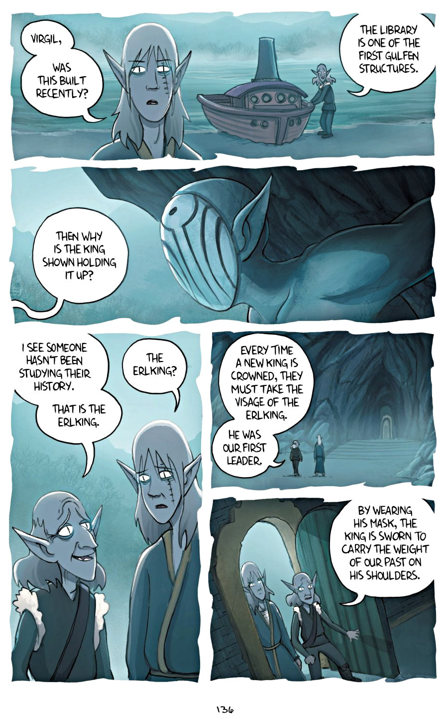 page 136 of amulet 5 prince of the elves graphic novel