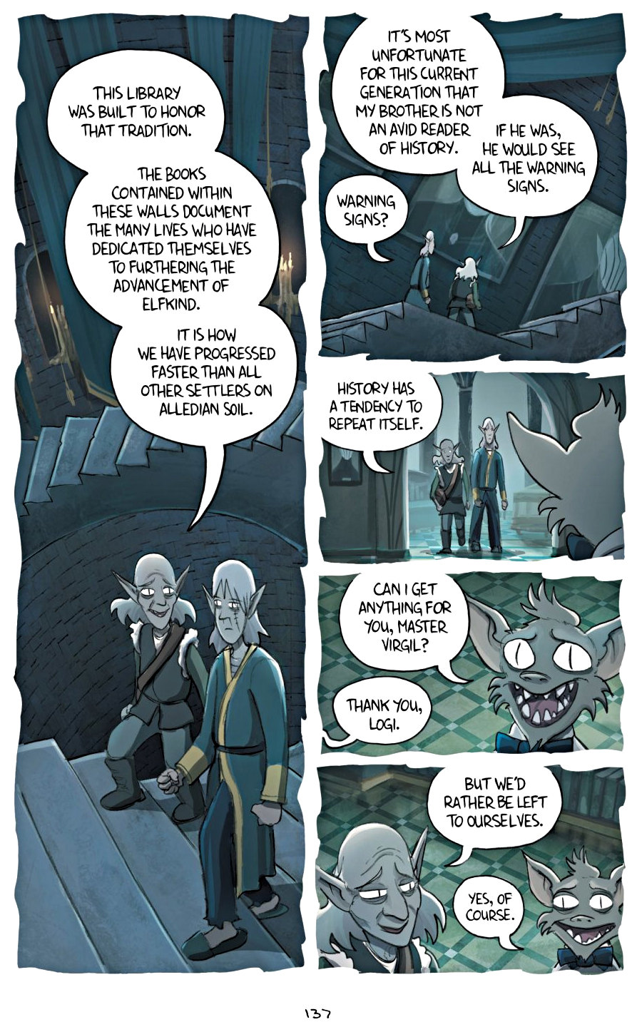 page 137 of amulet 5 prince of the elves graphic novel