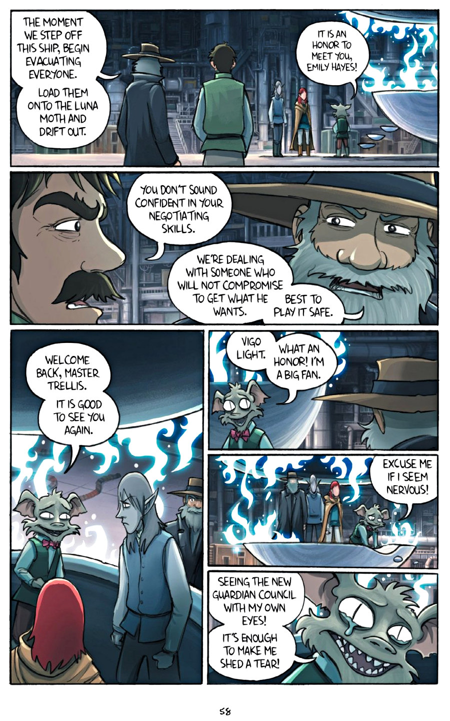 page 58 of amulet 6 escape from lucien graphic novel