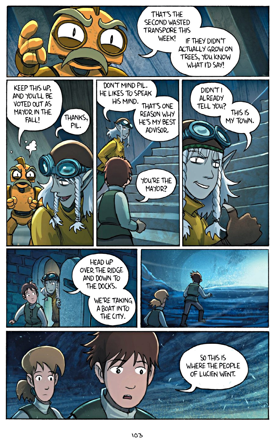 page 103 of amulet 6 escape from lucien graphic novel