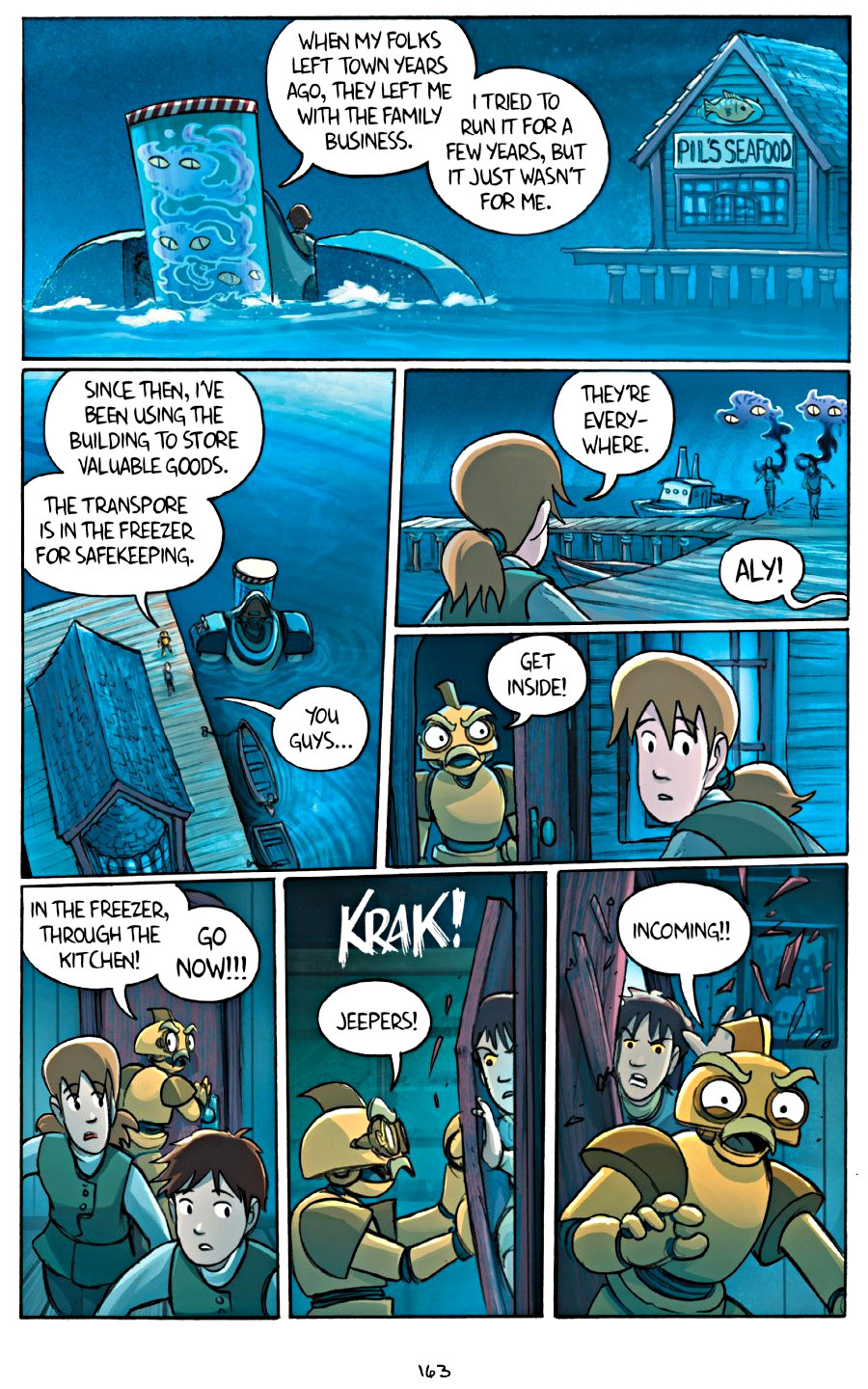 page 163 of amulet 6 escape from lucien graphic novel