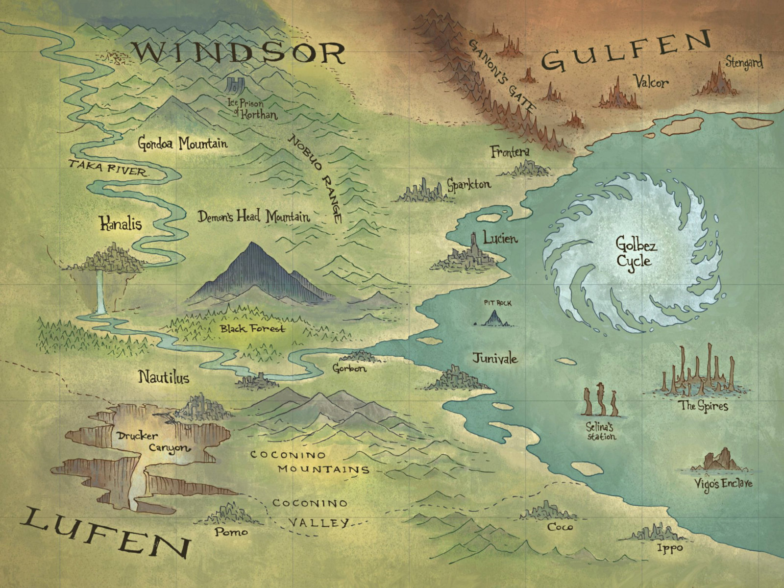 map page of amulet 6 escape from lucien graphic novel