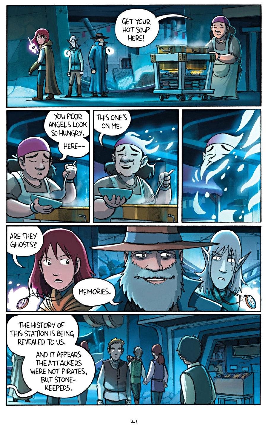 page 21 of amulet 7 firelight graphic novel