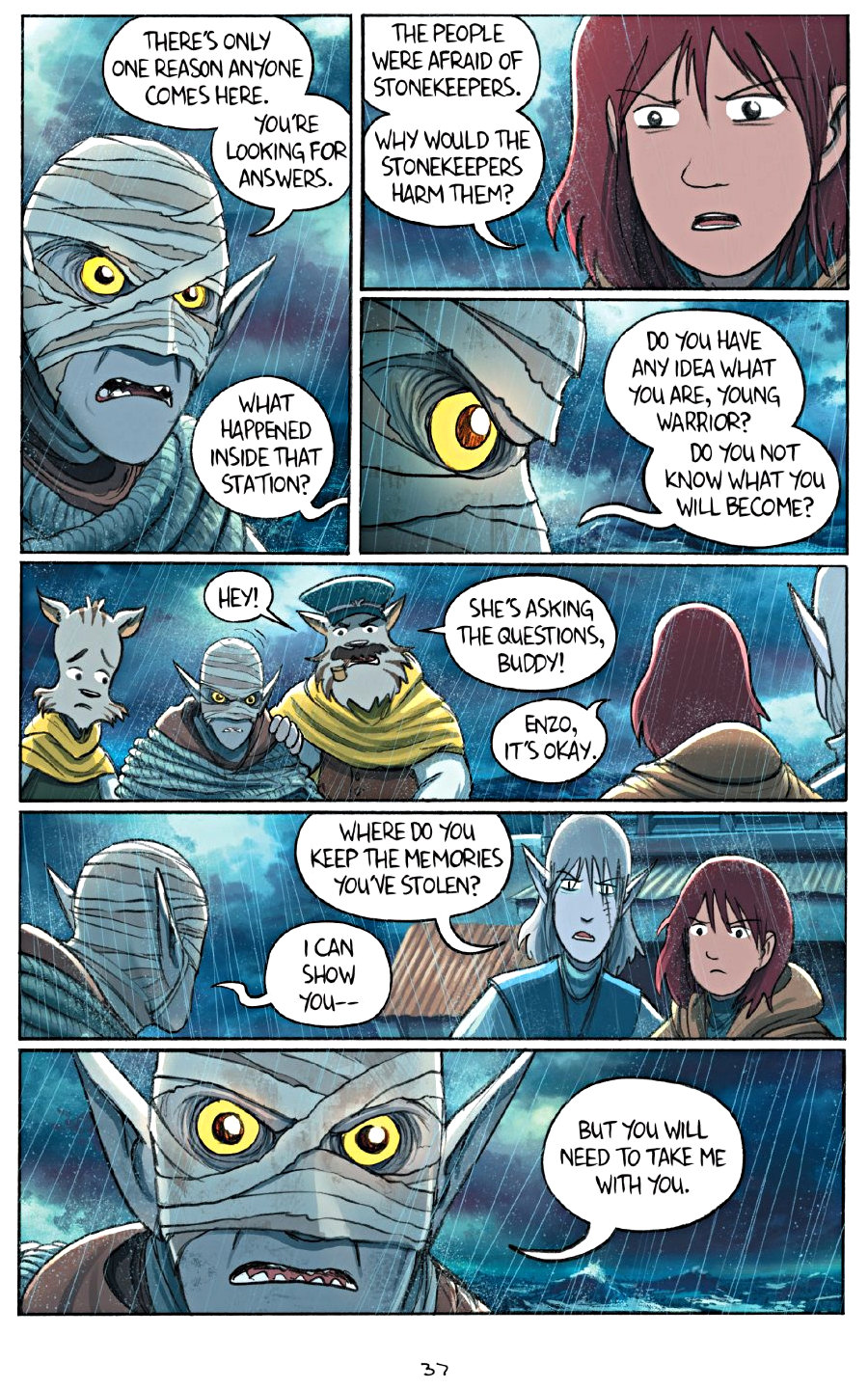 page 37 of amulet 7 firelight graphic novel