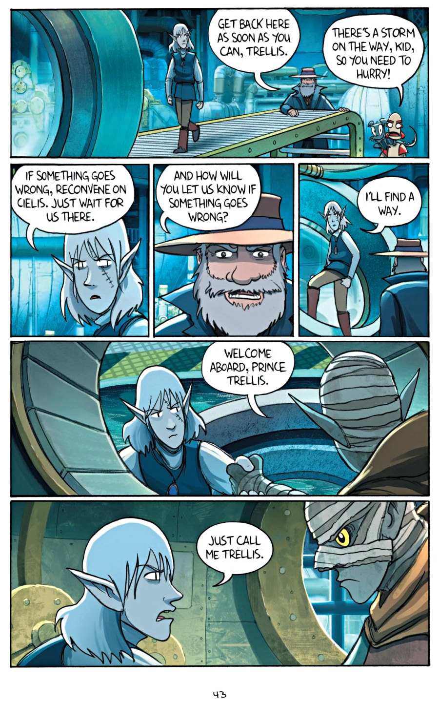 page 43 of amulet 7 firelight graphic novel