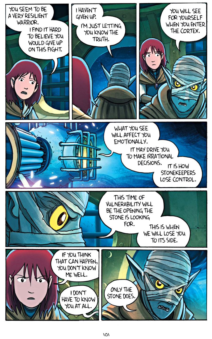 page 101 of amulet 7 firelight graphic novel