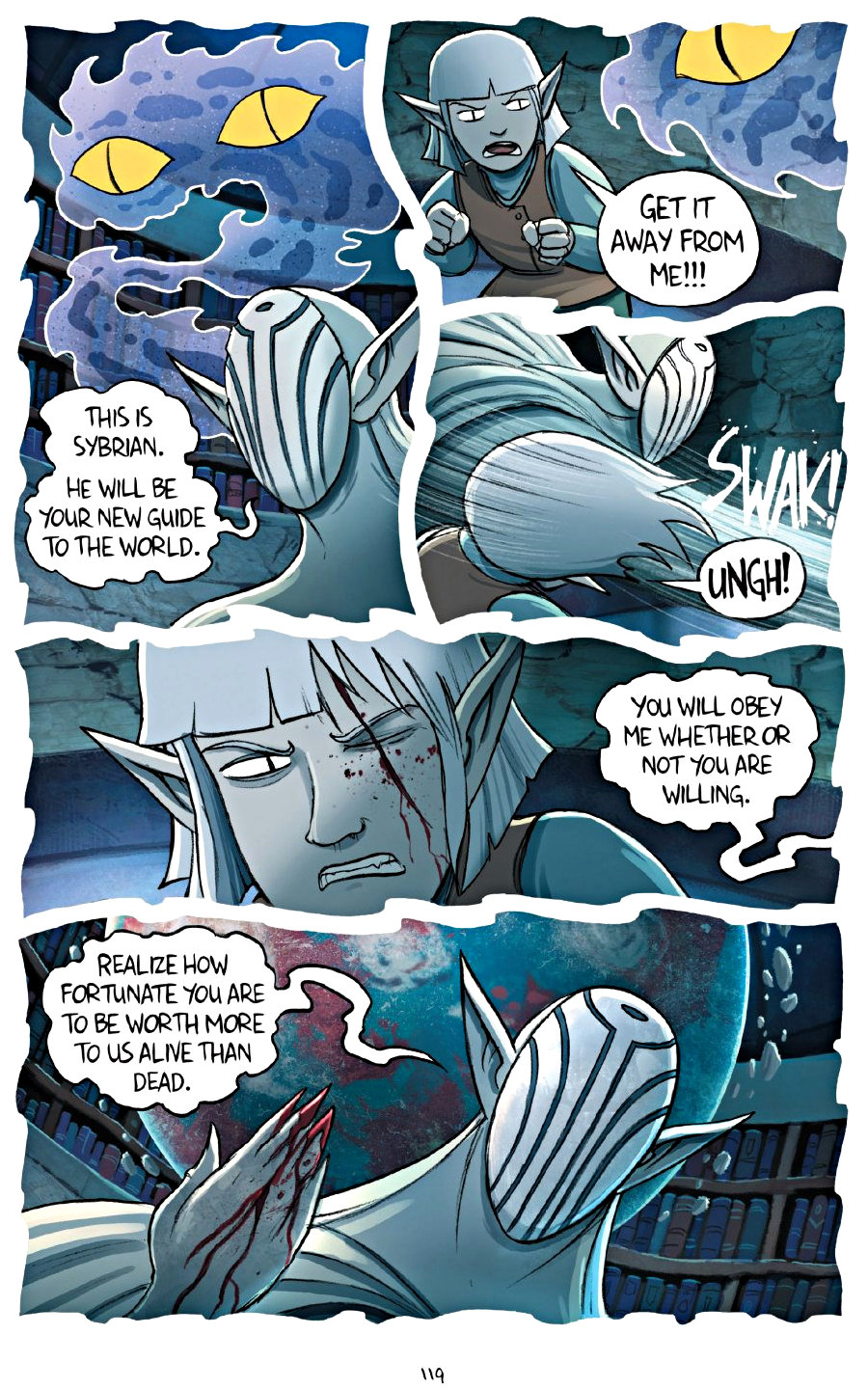 page 119 of amulet 7 firelight graphic novel