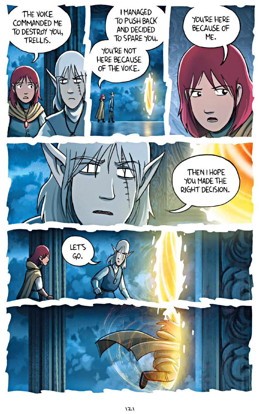 page 121 of amulet 7 firelight graphic novel
