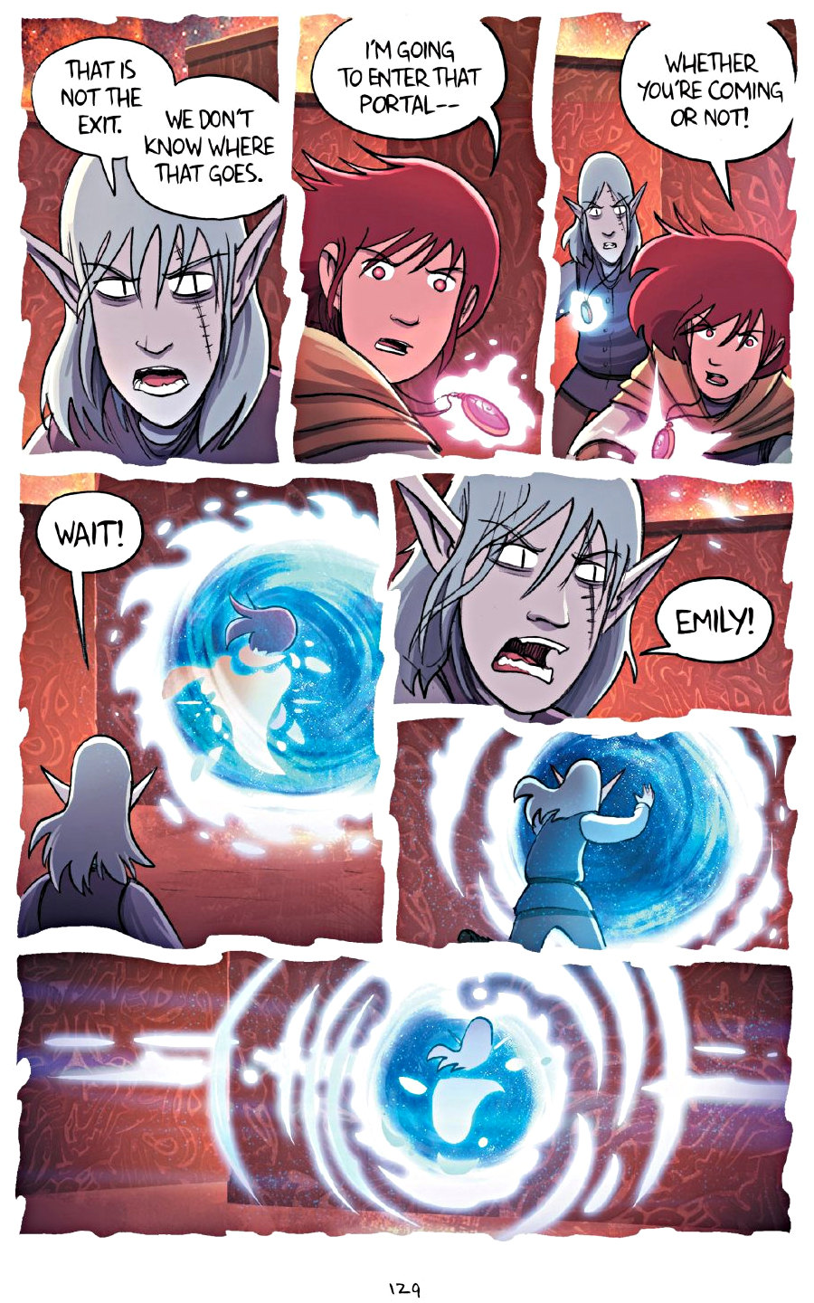 page 129 of amulet 7 firelight graphic novel