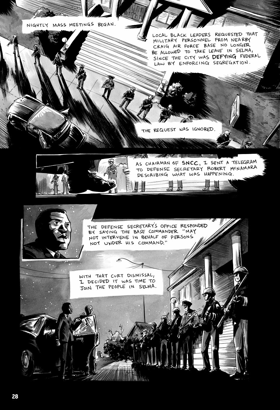 page 28 of march book three graphic novel