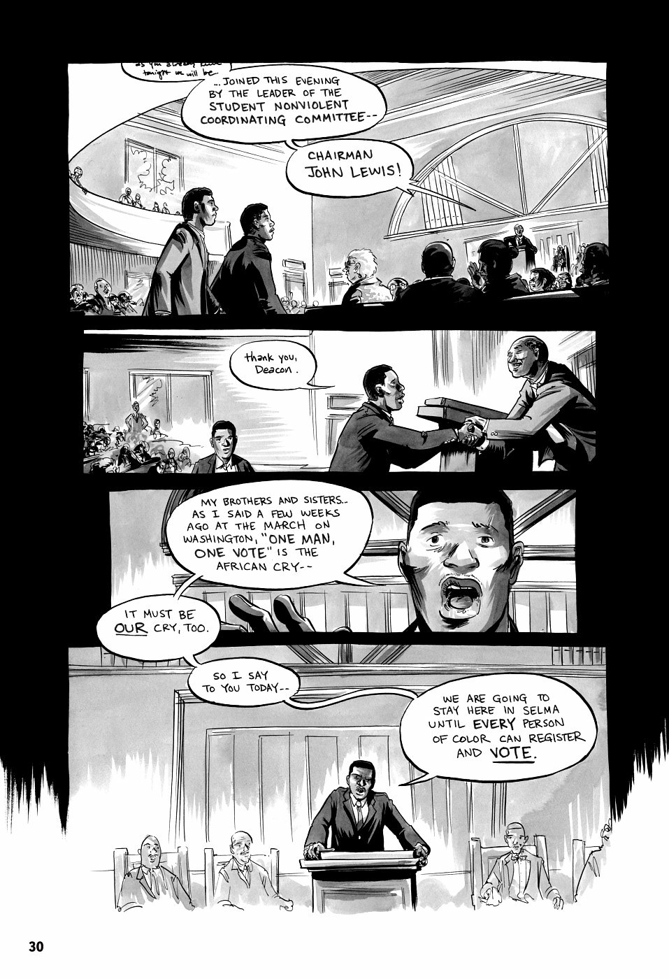 page 30 of march book three graphic novel