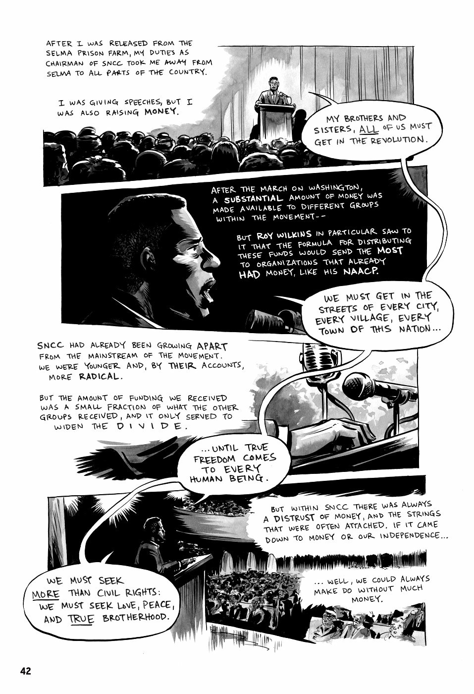 page 42 of march book three graphic novel