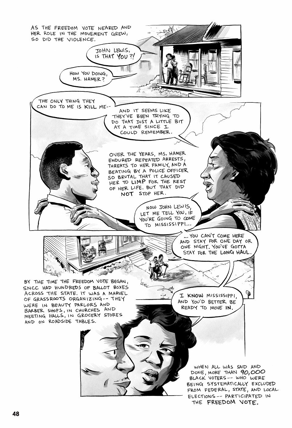 page 48 of march book three graphic novel