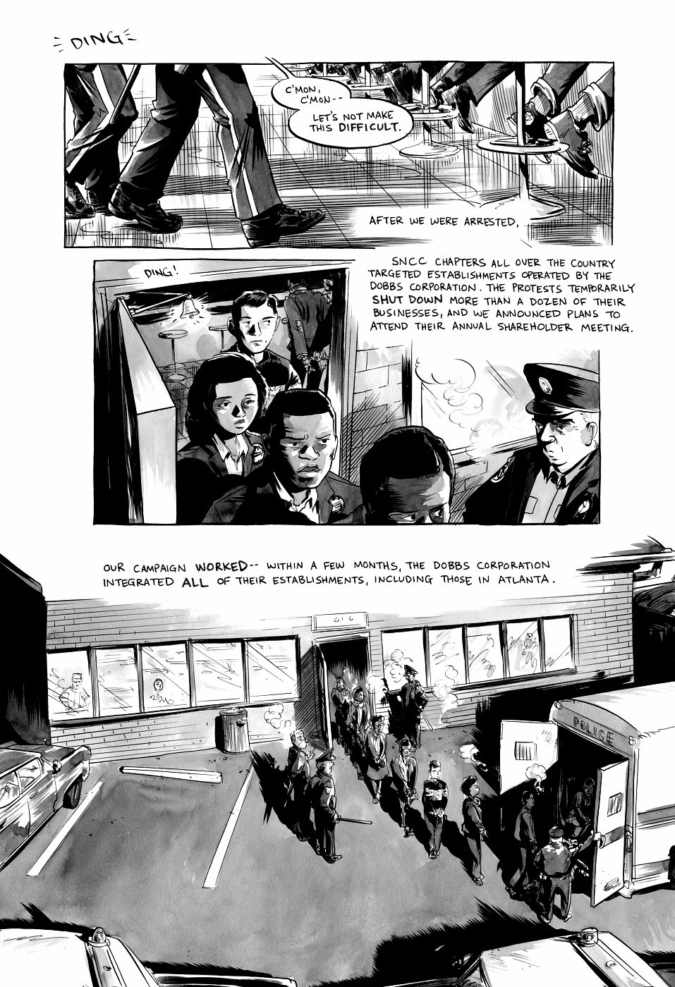 page 56 of march book three graphic novel