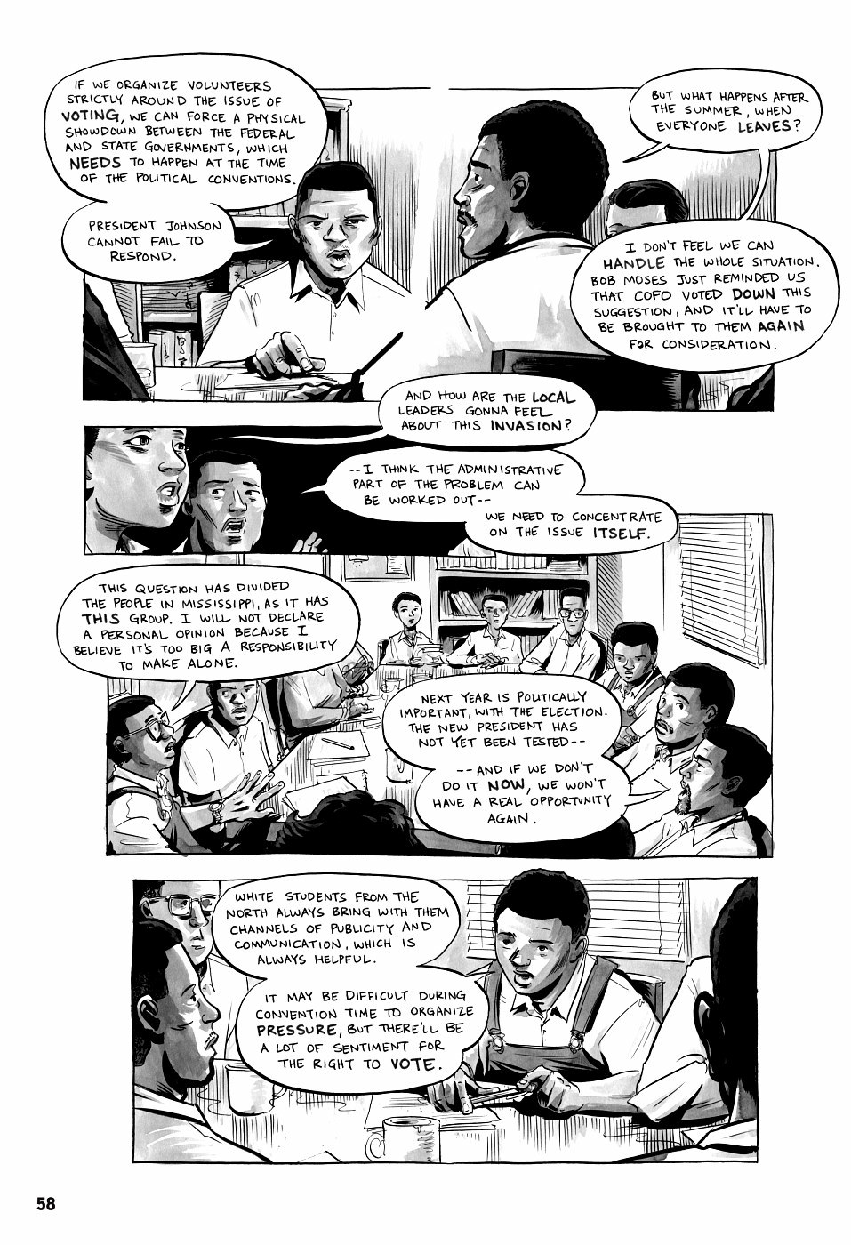 page 58 of march book three graphic novel