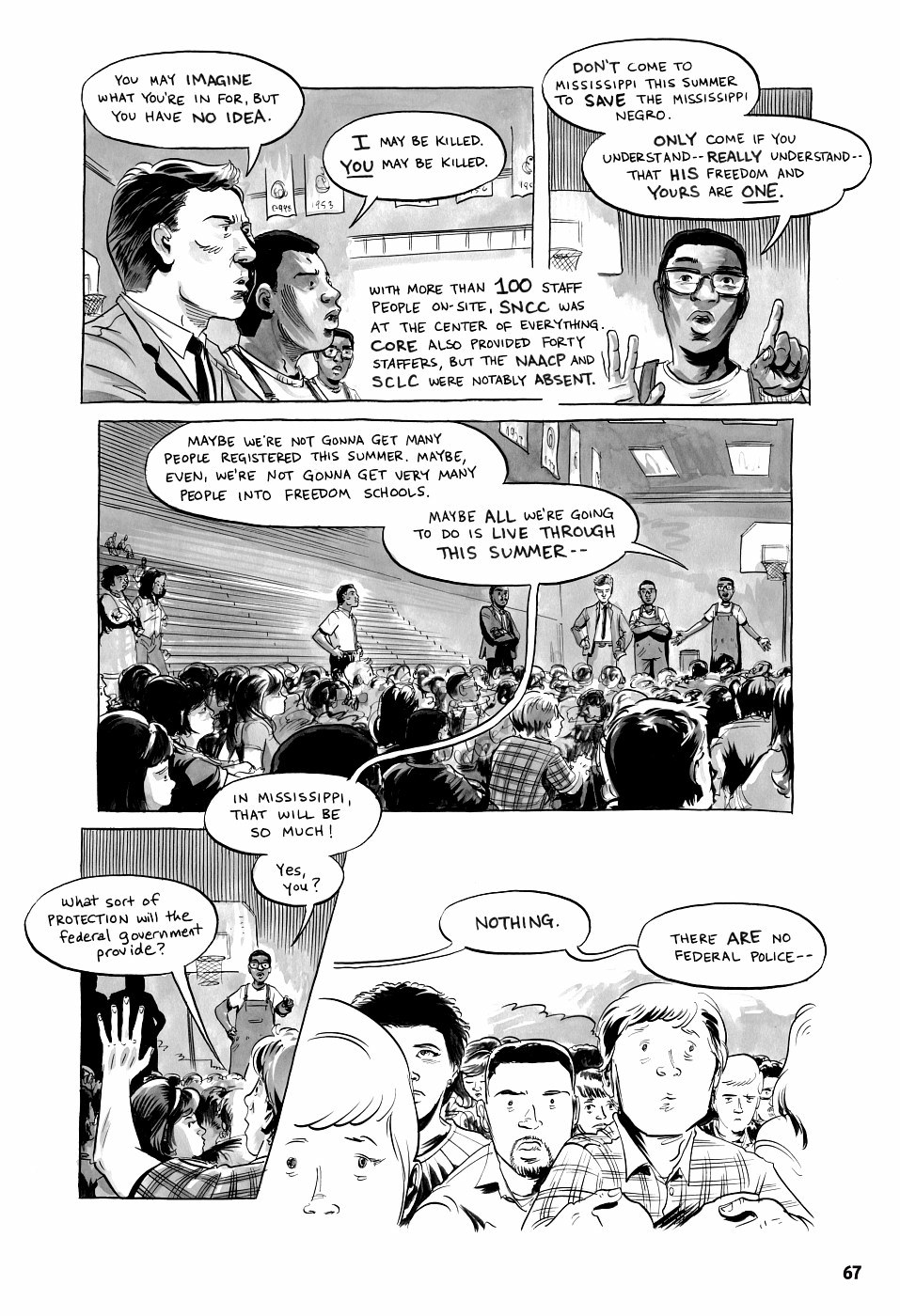 page 67 of march book three graphic novel