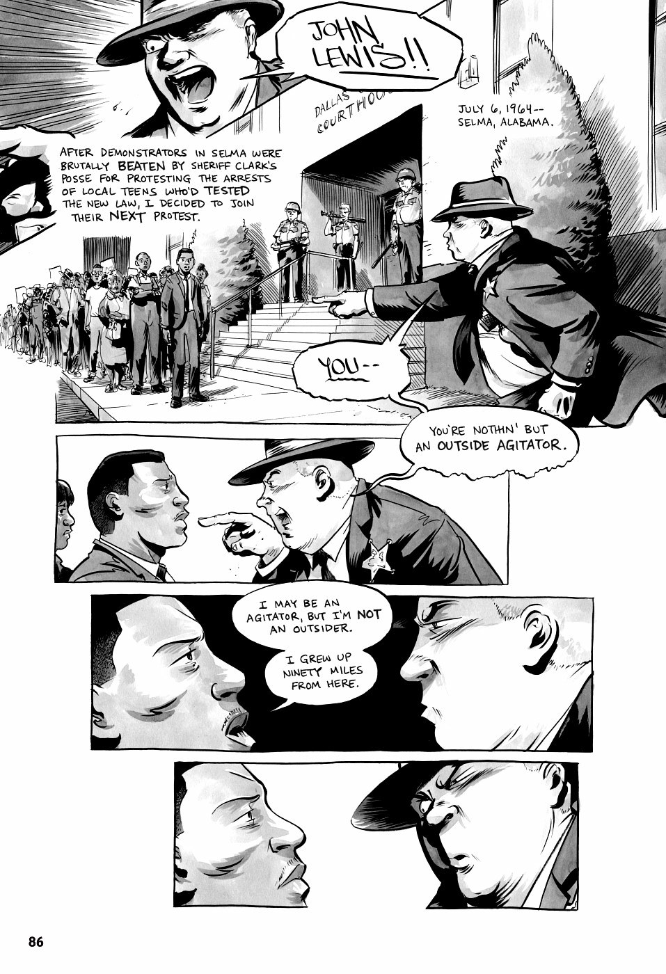 page 86 of march book three graphic novel