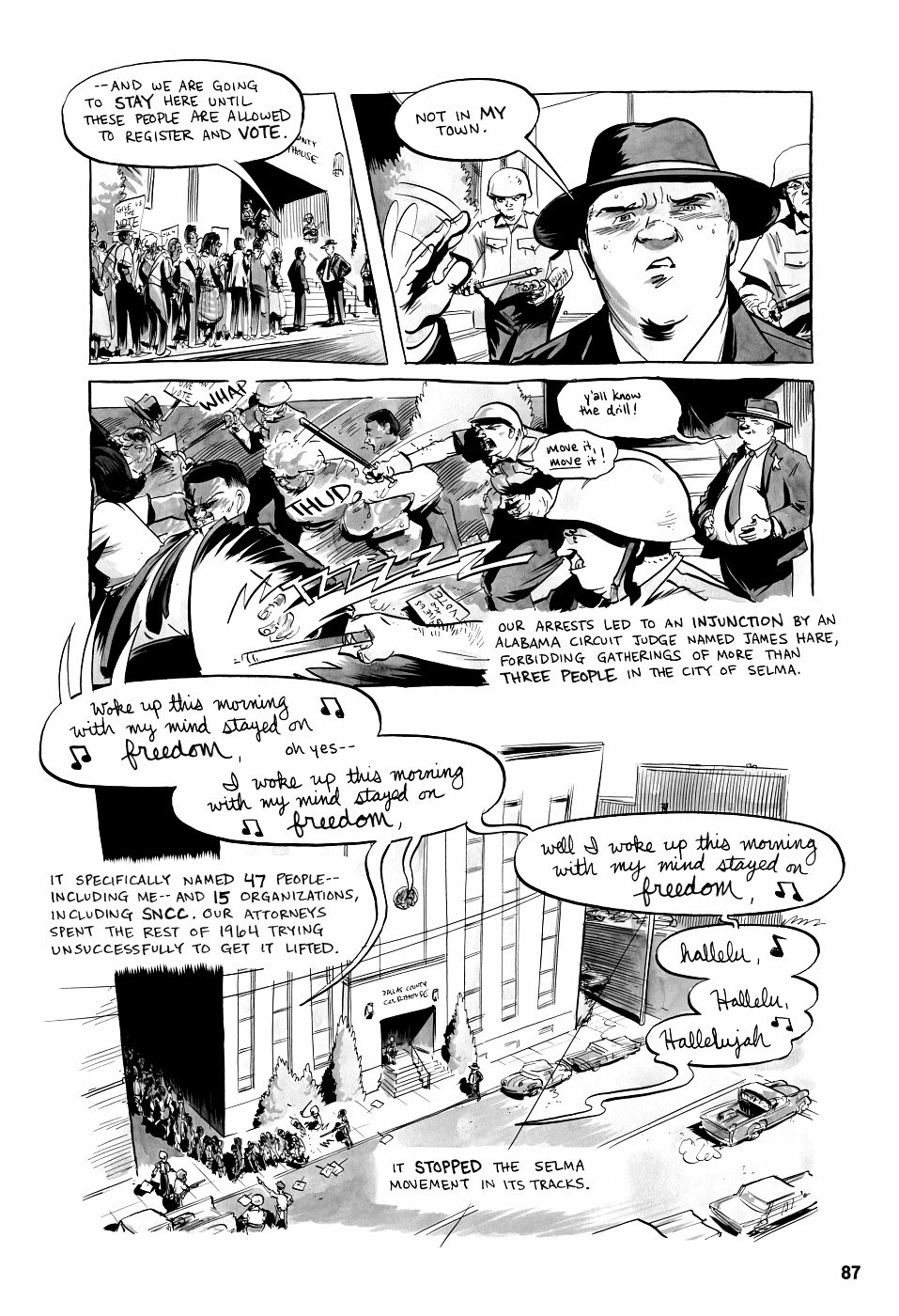page 87 of march book three graphic novel