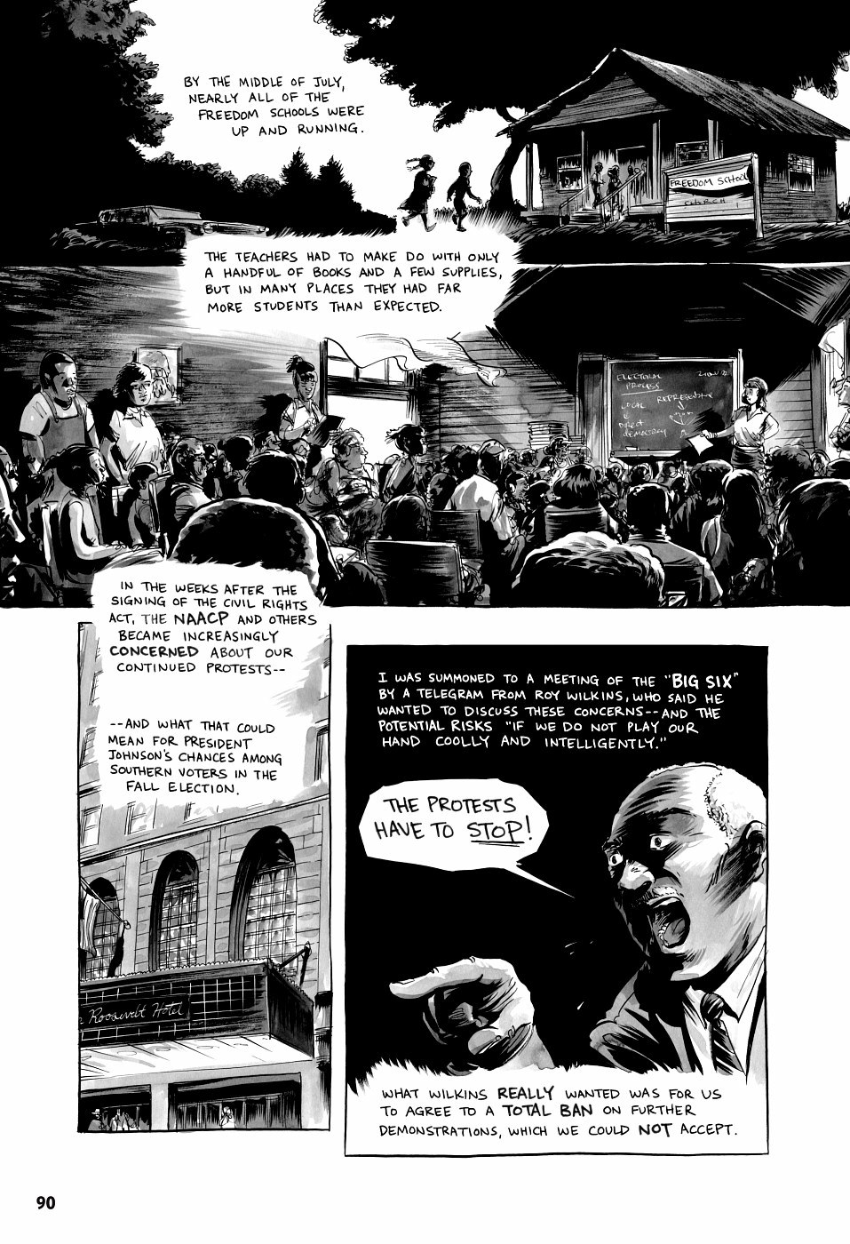 page 90 of march book three graphic novel