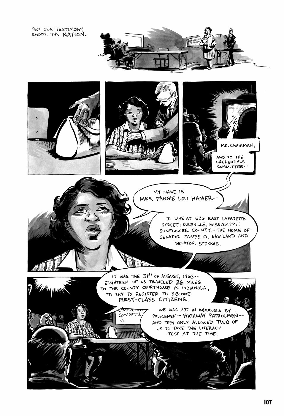 page 107 of march book three graphic novel