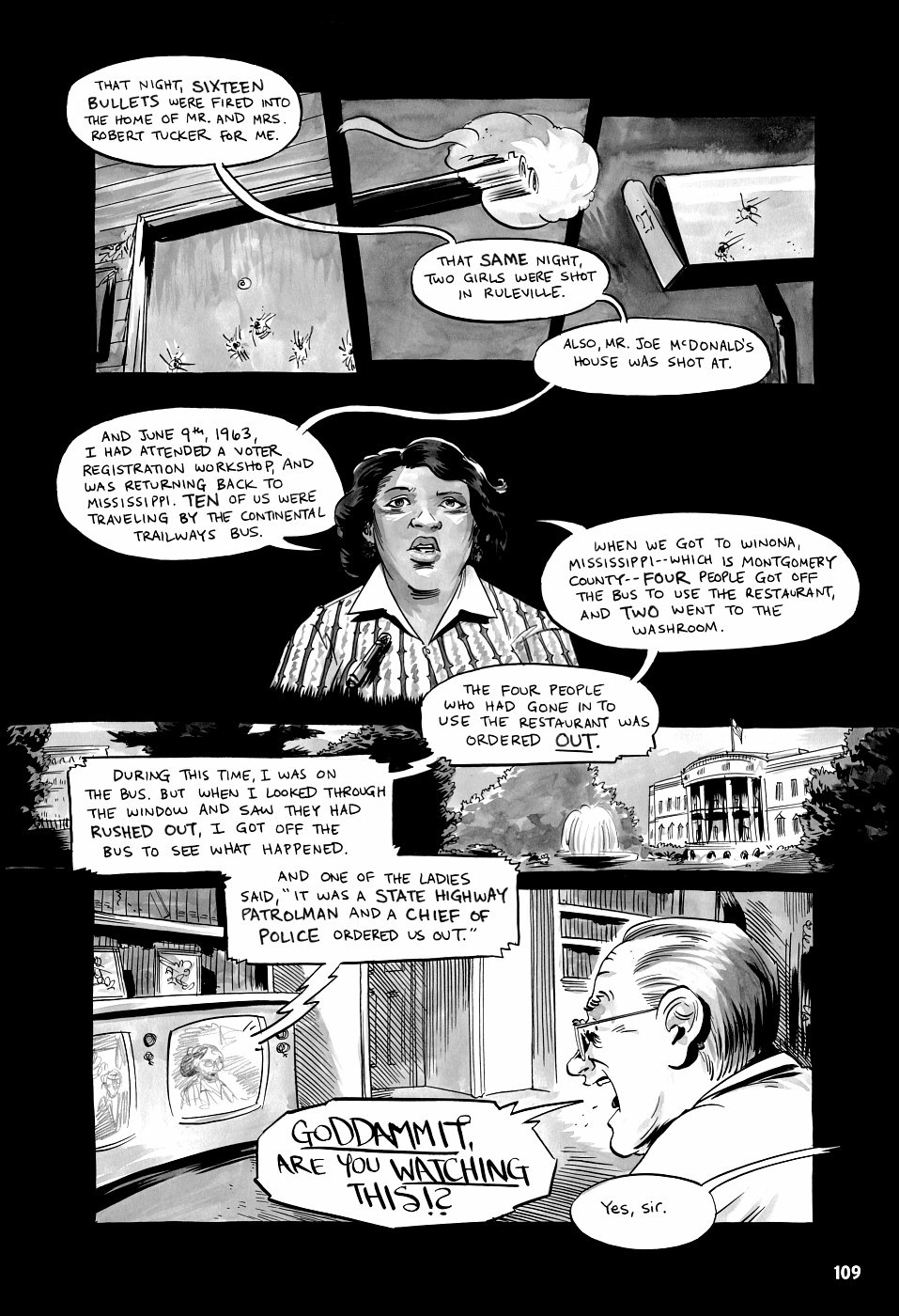 page 109 of march book three graphic novel