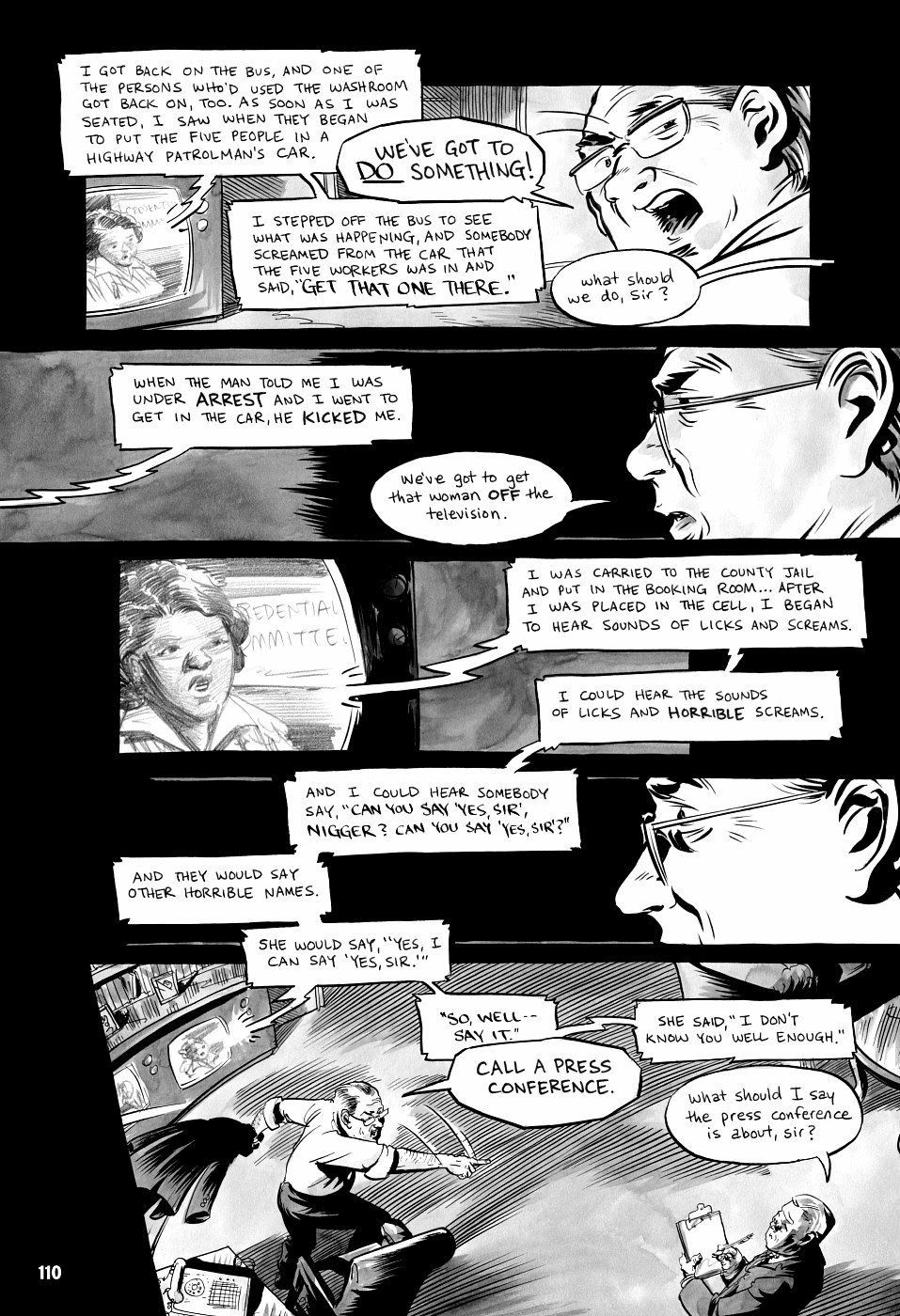 page 110 of march book three graphic novel