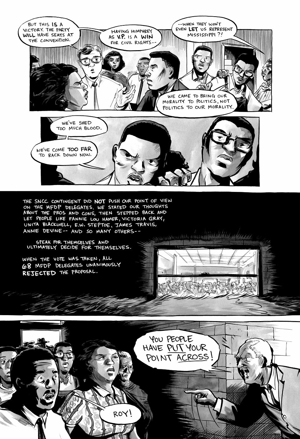 page 122 of march book three graphic novel