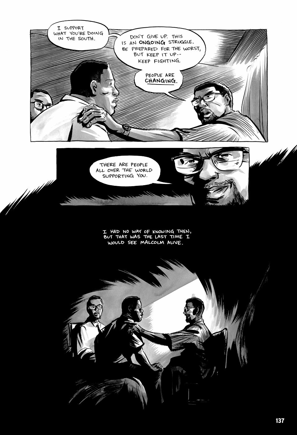 page 137 of march book three graphic novel