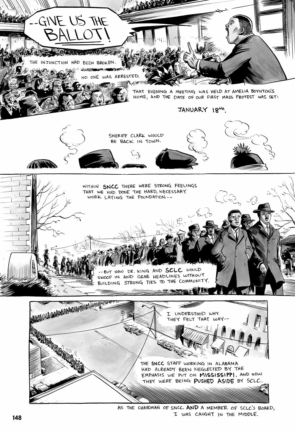 page 148 of march book three graphic novel