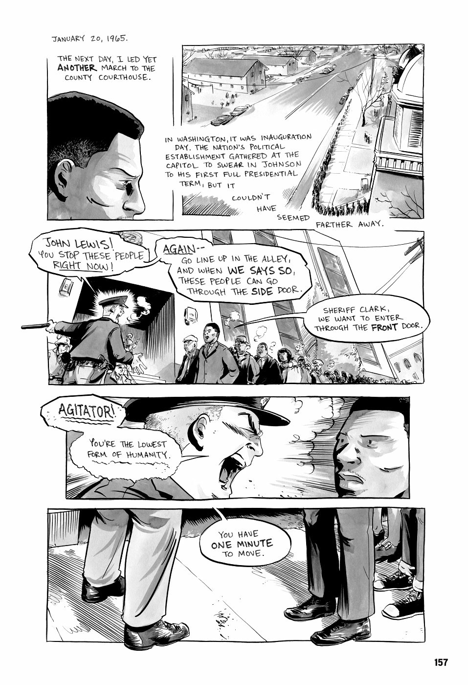 page 157 of march book three graphic novel