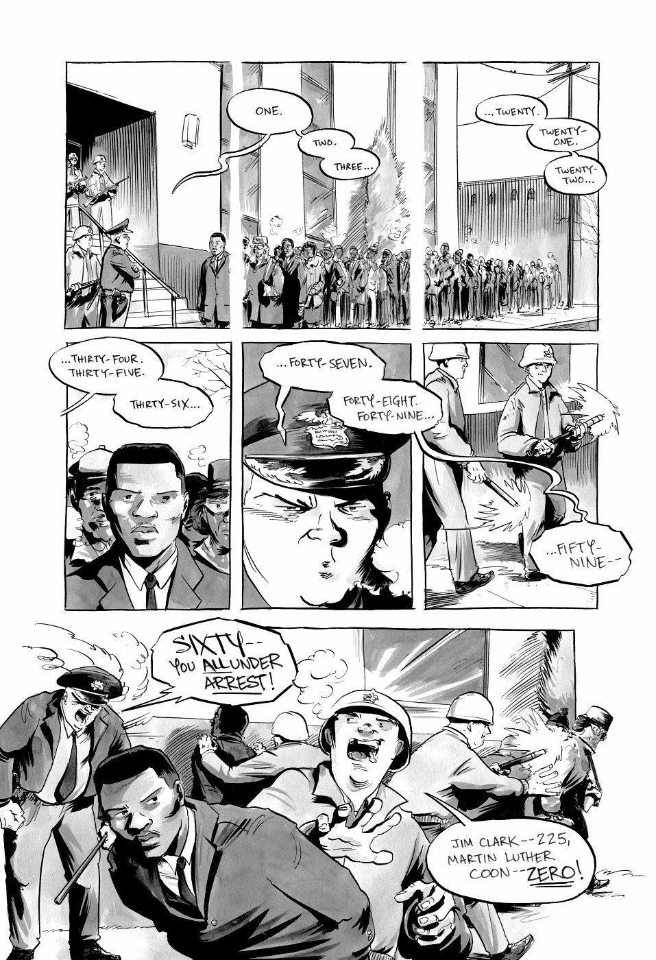 page 158 of march book three graphic novel