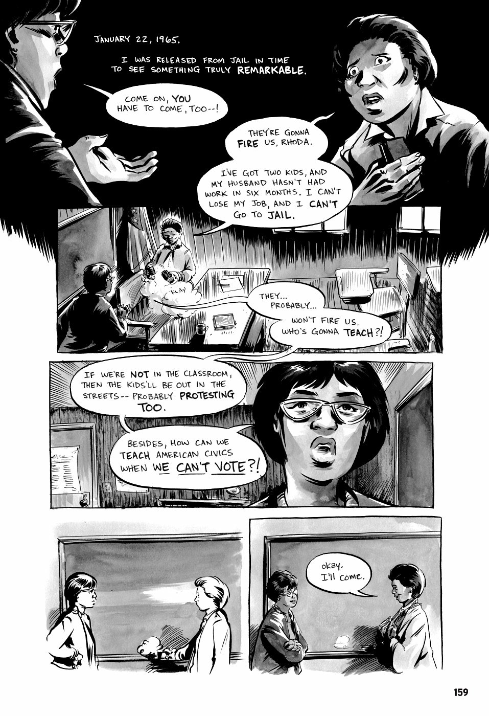 page 159 of march book three graphic novel