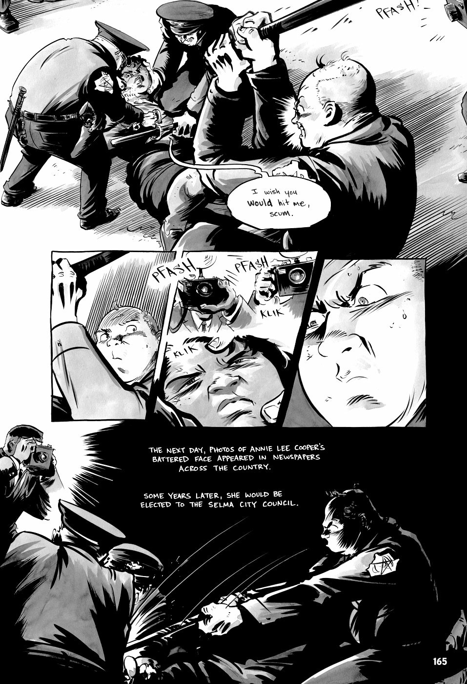 page 165 of march book three graphic novel