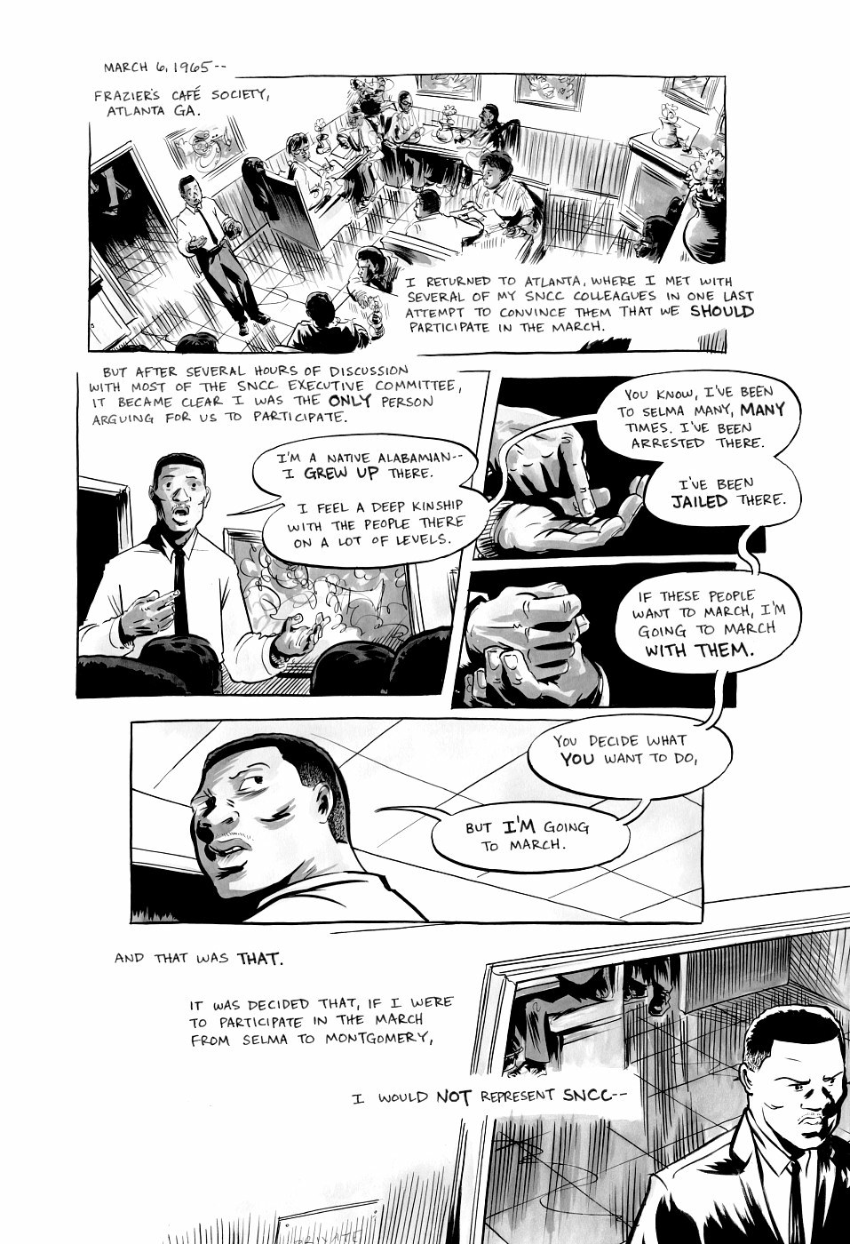 page 185 of march book three graphic novel