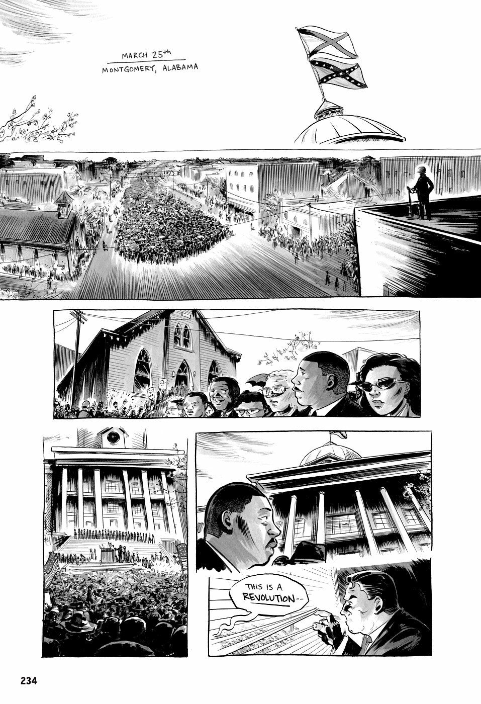 page 234 of march book three graphic novel