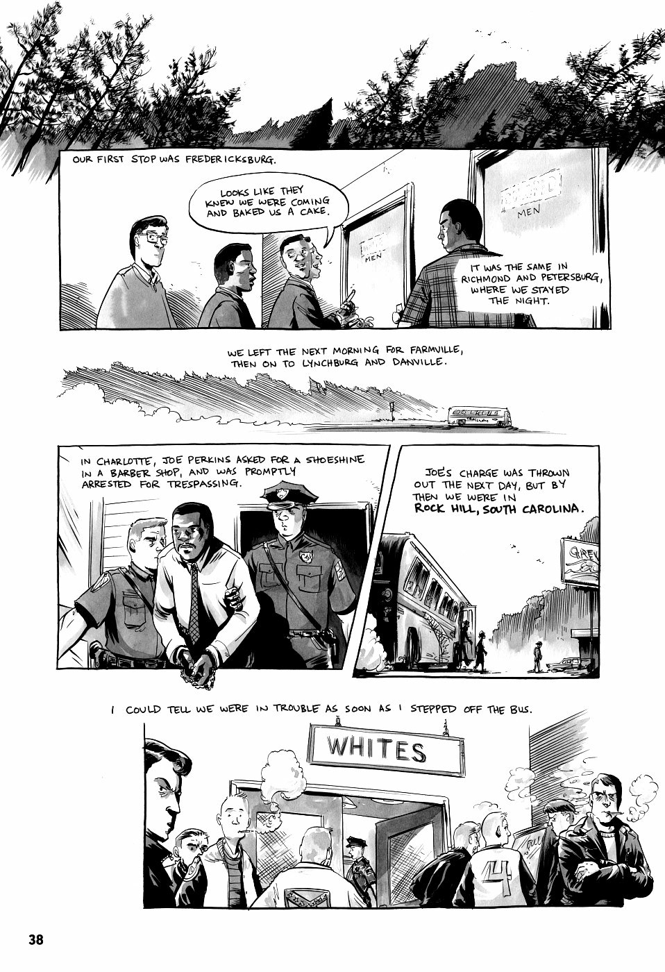 page 38 march book two graphic novel