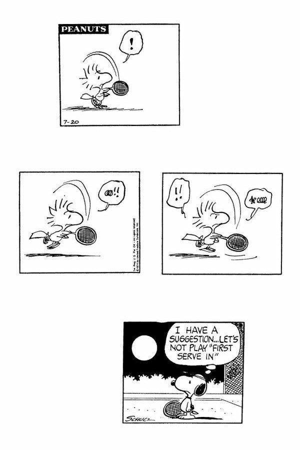 page of snoopy the tennis ace read online