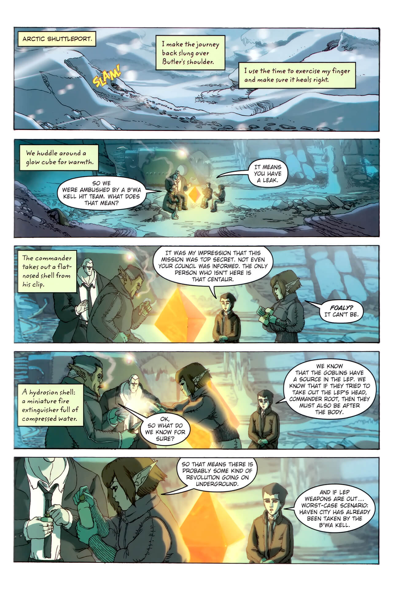 page 75 of artemis fowl the arctic incident graphic novel